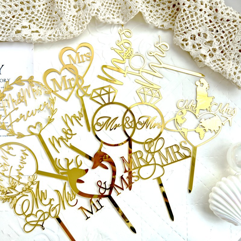 Love Wedding Proposal Acrylic Cake Insertion