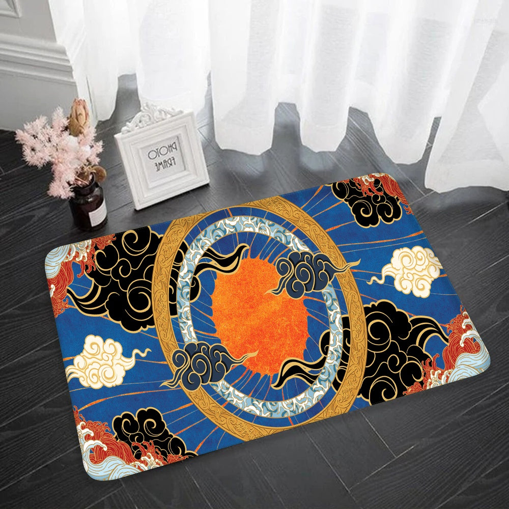 Japanese Exterior Entrance Carpet For Kitchen Sun Amaterasu Floor Mat Bathroom Mats Doormat Outdoor Rug Modern Home Decoration