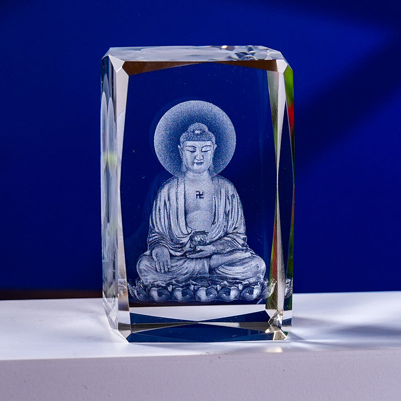 Interior Carving 3D Animal Series Crystal Statue Tourist Souvenir