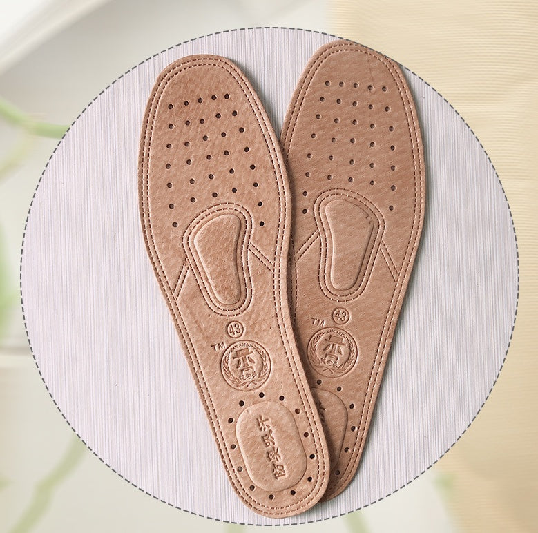 Men's And Women's Leather Sweat-absorbent And Breathable Leather Insoles, Manufacturers Wholesale Insoles, Deodorant Thickened Insoles