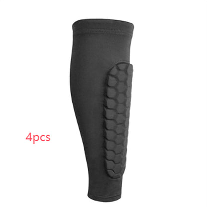 Honeycomb Shank Protection Foot Sock Men's Anti-collision Non-slip