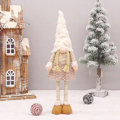Retractable Luminous Santa Doll Rudolf Christmas Faceless Decoration Ornaments