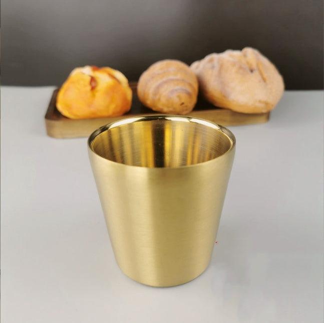 Stainless Steel Double Beer Mug Korean Style