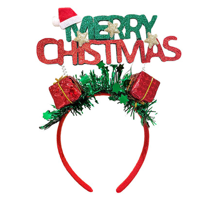 Christmas Hairband Decoration Tree Headband Bow Hair Clip