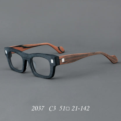 Thick Plate Glasses Patchwork Retro Frame