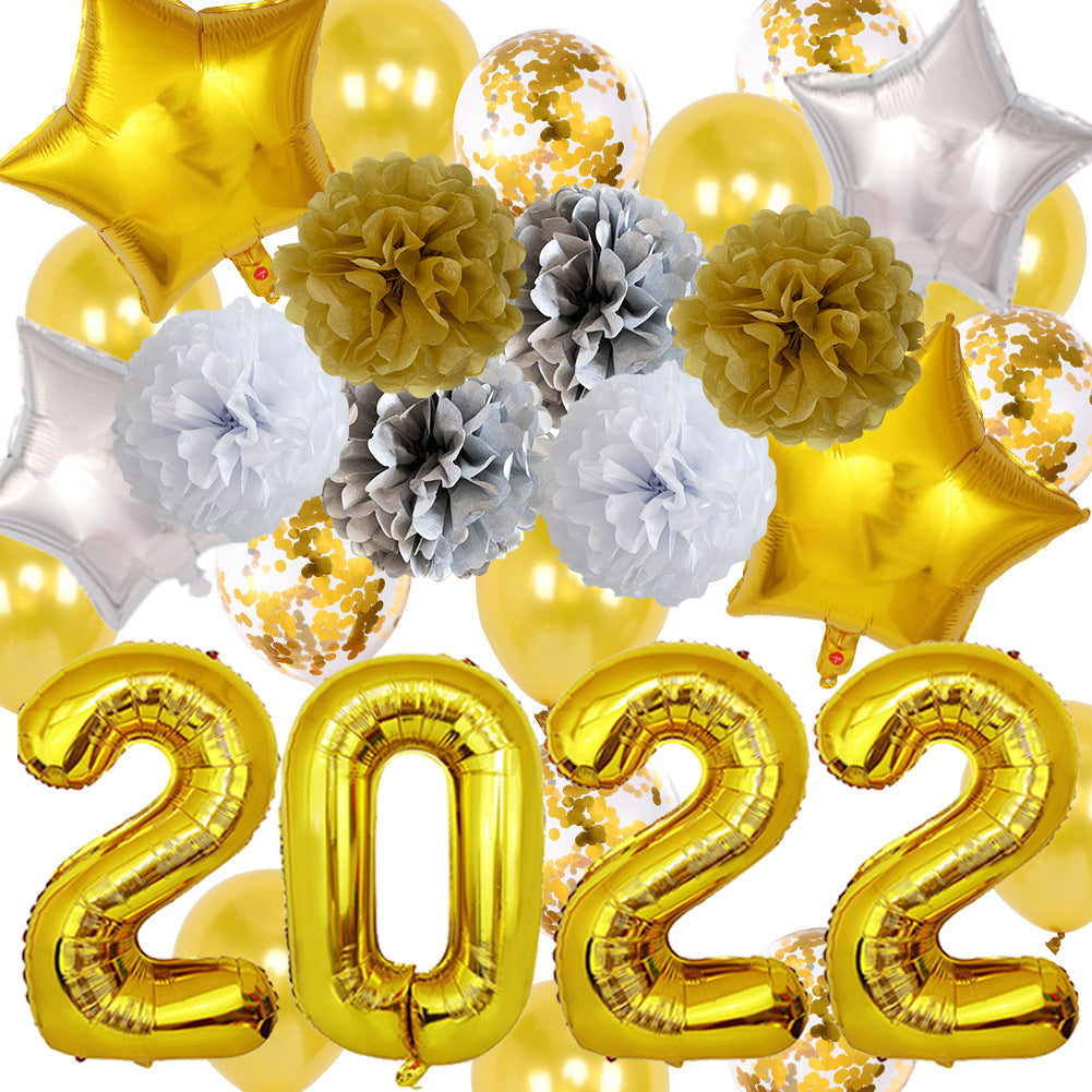 New Year Party Balloons New Year Decoration Balloon Set