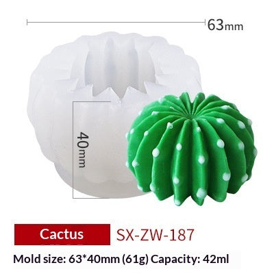 3D Succulent Silicone Candle Mold Cupcake Mold