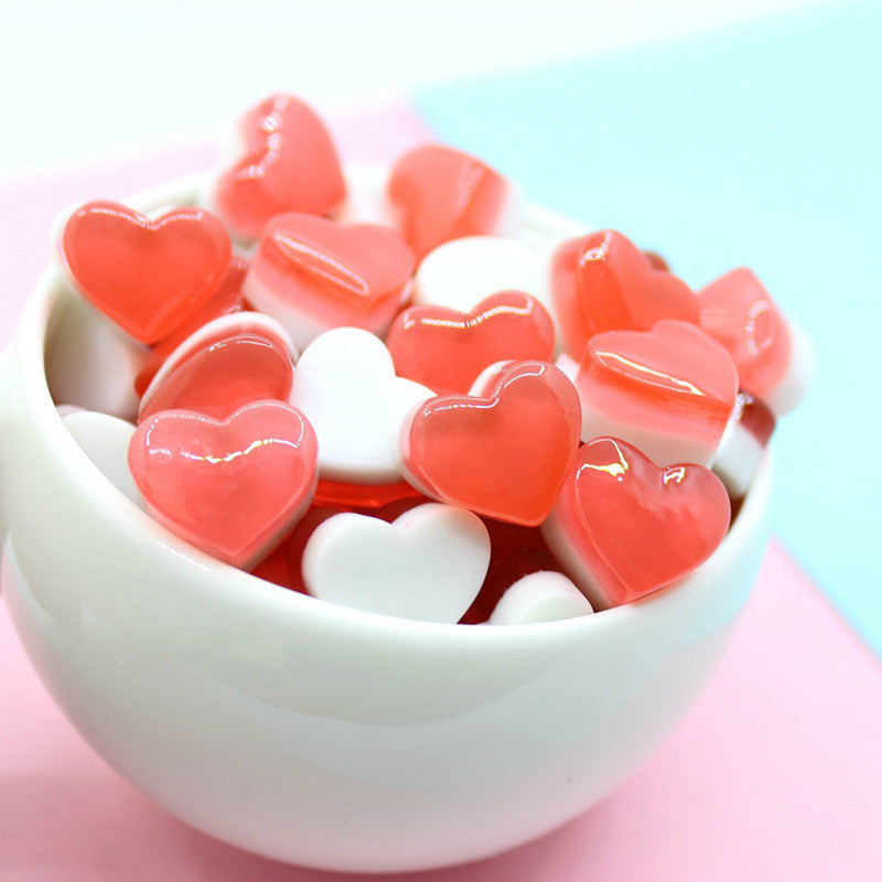 BeadsSimulation Love Candy Resin Jewelry Diy Slime Material Jelly Pudding