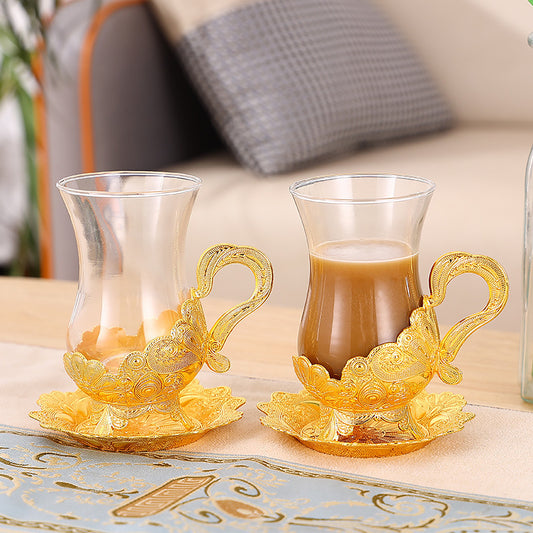 European Creative Coffee Cup Small Luxury Liquor Glass Set