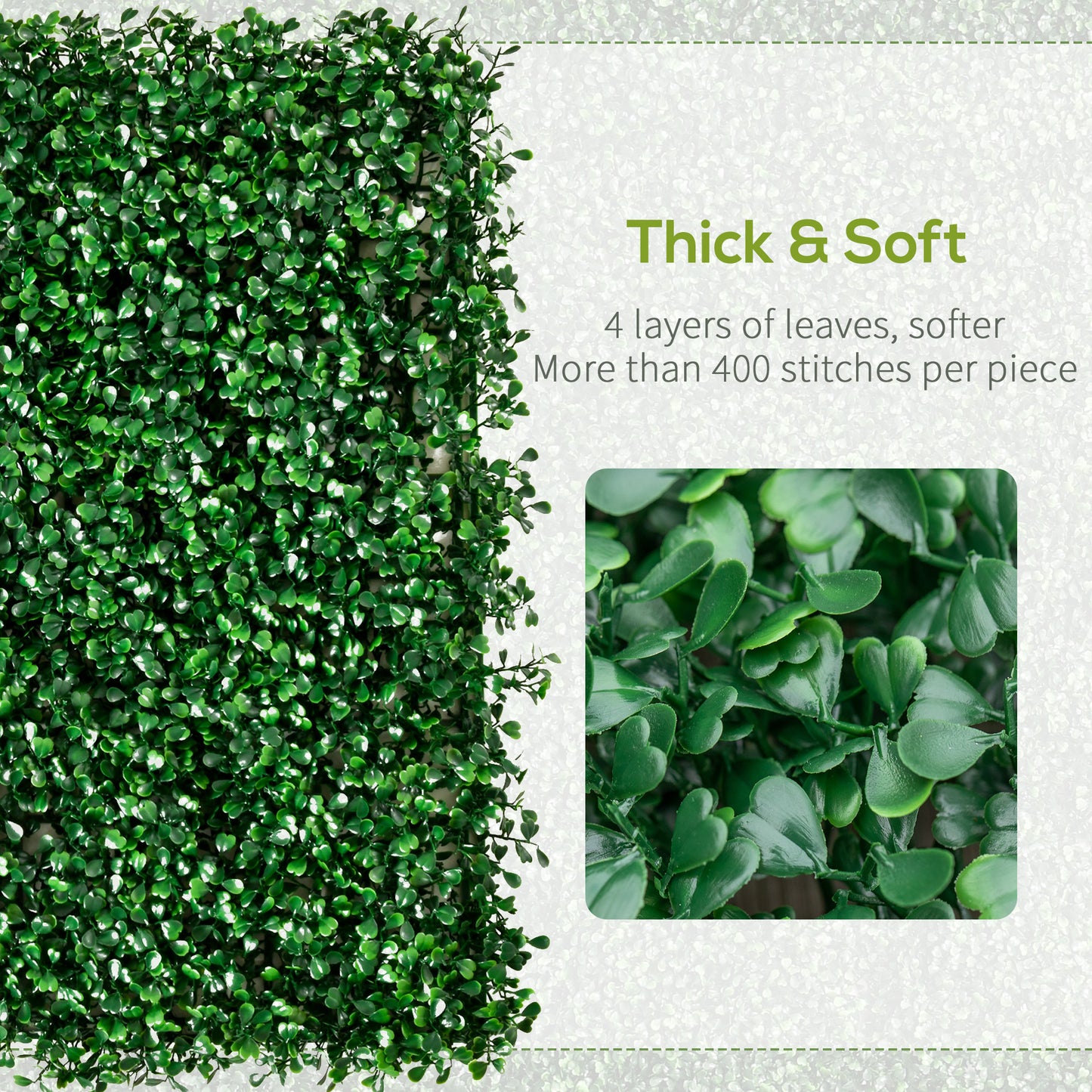 12PCs Grass Wall Panels, 20" X 20" Artificial Grass Wall Decor, Greenery Backdrop Panels Wall For Outdoor, Indoor, Garden, Fence, Backyard, Dark Green