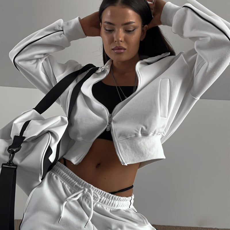 Sports Lace Trousers Two-piece Set