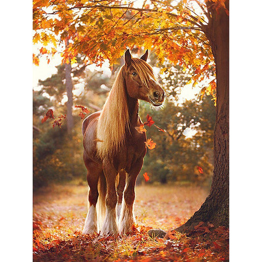 Diamond Painting Horse Grain Cross Stitch Mosaic Square Rhinestone Embroidery Maple Home Decor