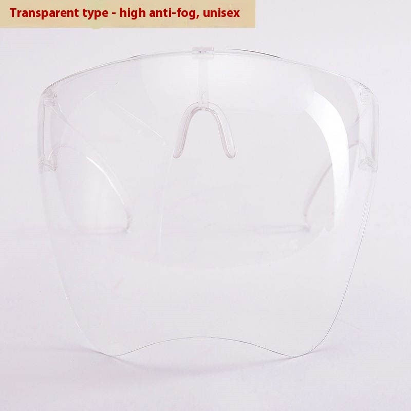 Face Screen Anti-droplet Anti-fog Windproof Eye Protection Dustproof Lampblack Mask Transparent Full Face Head Cover