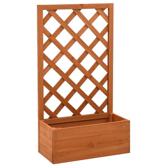 Garden Trellis with Flower Box 50x Fir Wood   Garden Trellis