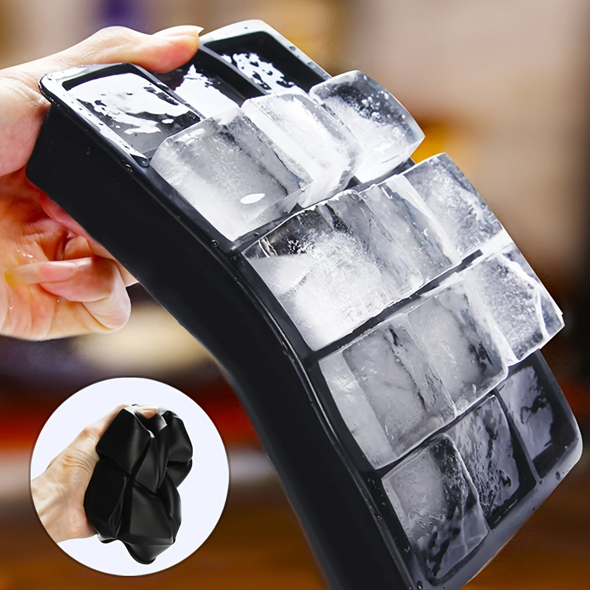 Large Ice Cube Tray Silicone Mold