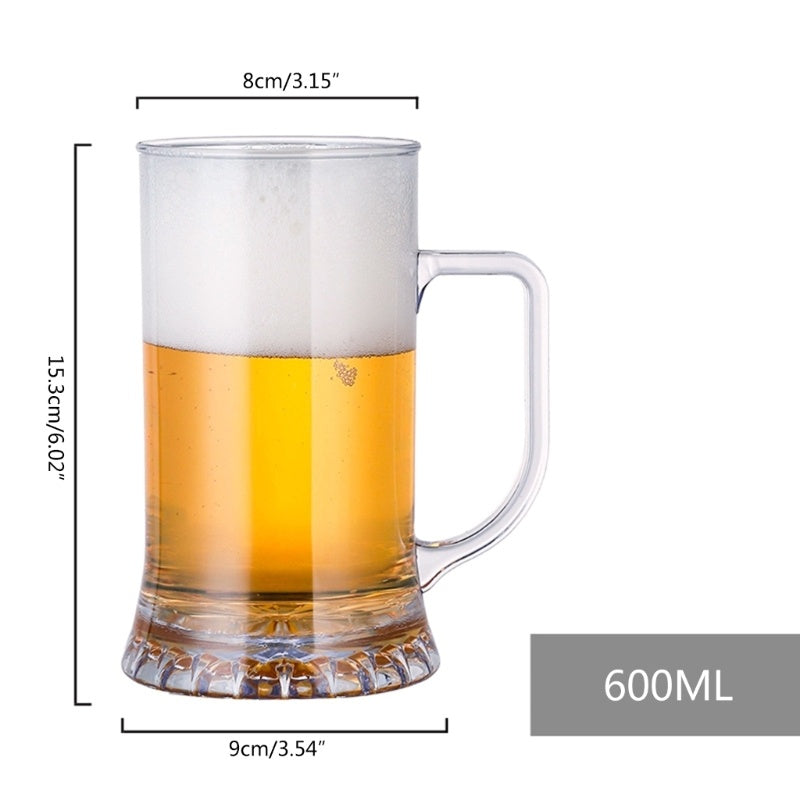 Household Large-capacity Acrylic Drop-proof Beer Mug With Handle
