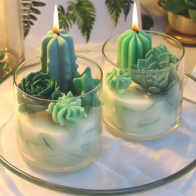 3D Succulent Silicone Candle Mold Cupcake Mold