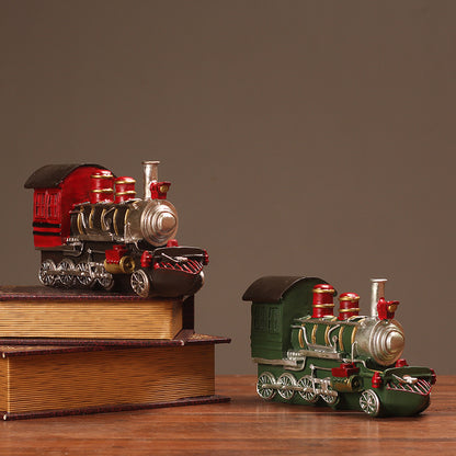 Retro Resin Locomotive Model Decoration Creative Home Living Room Decoration Decoration Gifts