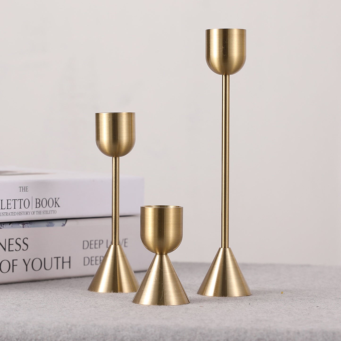 Copper Aluminum Metal Candle Holder Wedding Shooting Props Household Vintage Candle Holder