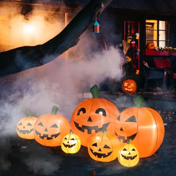 LED String Lights 7pcs Pumpkin Inflatable Halloween Decoration