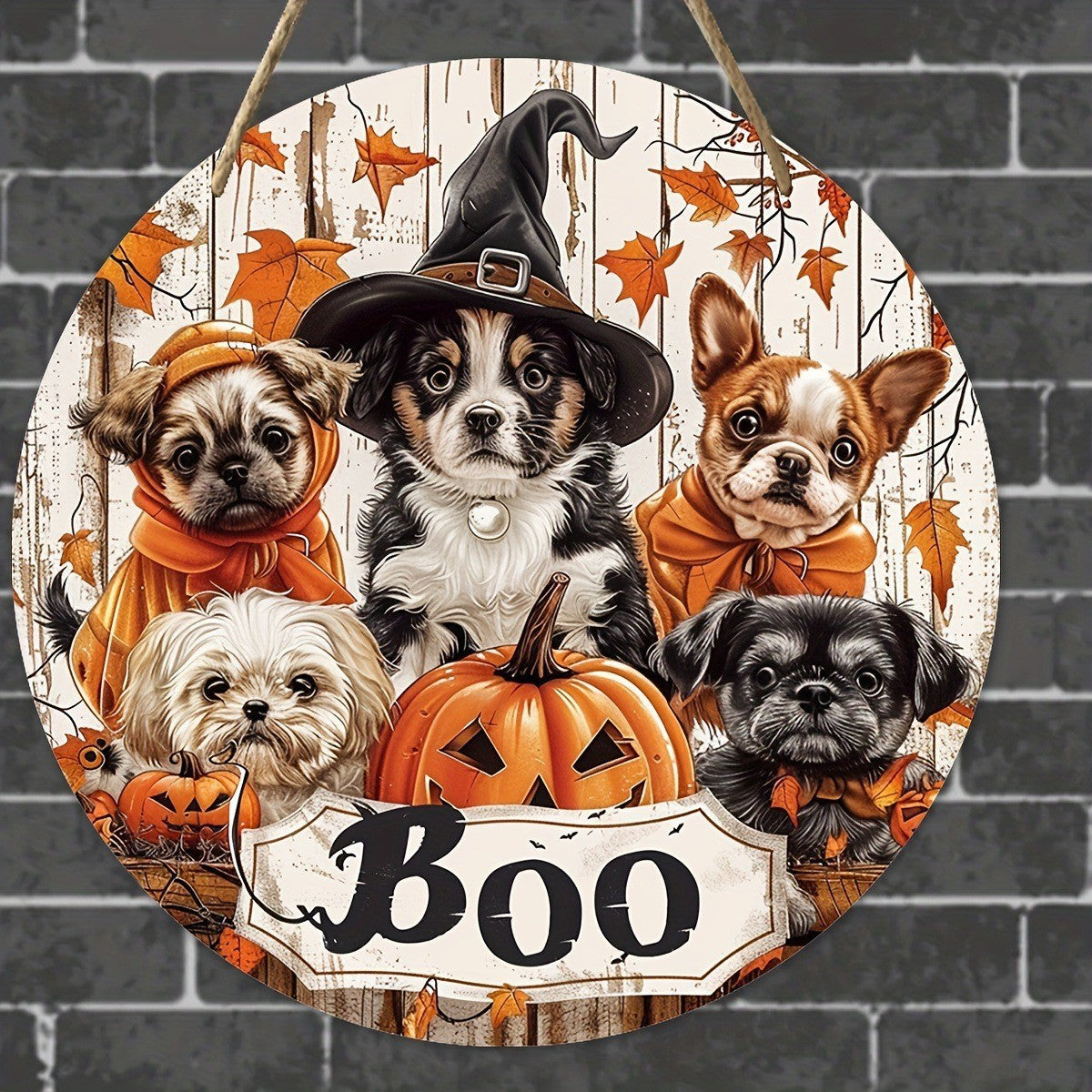 Halloween Wooden Doorplate Home Decoration