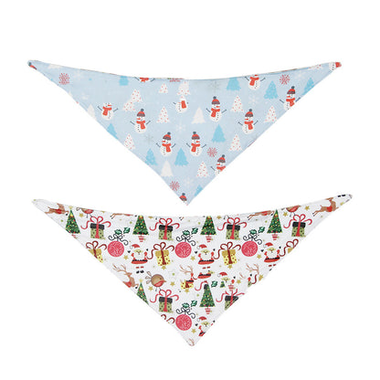Pet Double-sided Saliva Towel Dog Triangle Scarf Pet Accessories