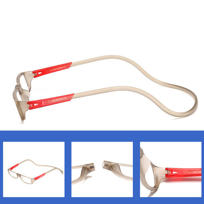 Fashion Juggle Reading Glasses Magnet Folding Convenient Ultra-light Hyperopia Glasses