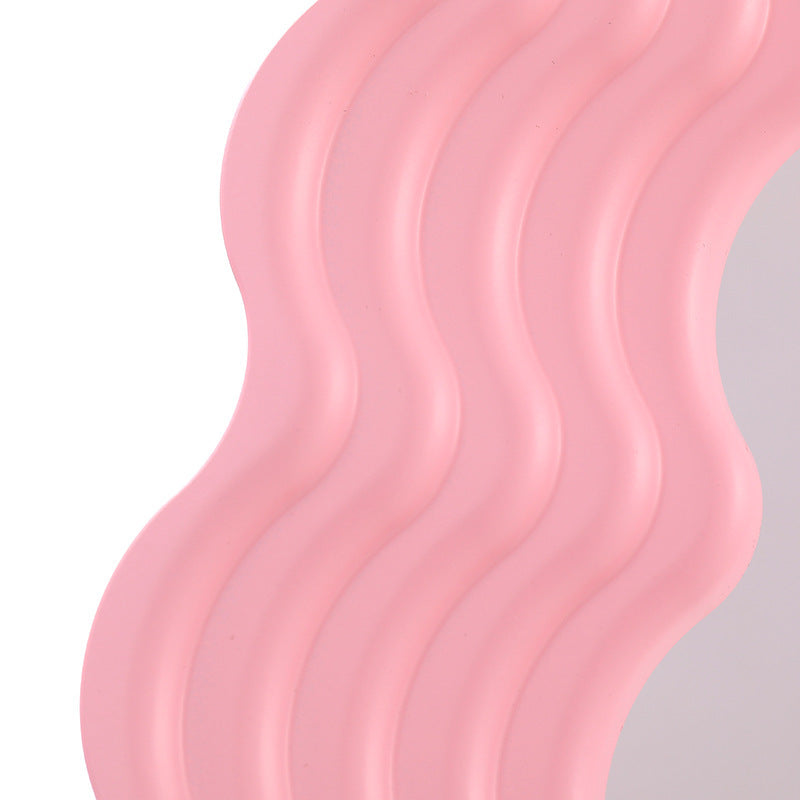Ins Desktop Bathroom Porch Decoration Special-shaped Wave Mirror