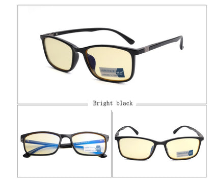 New anti-blue glasses tr90 light men's box flat light anti-radiation glasses esports game glasses