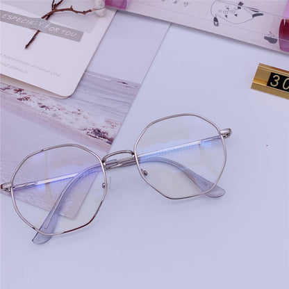 Octagonal anti-blue glasses