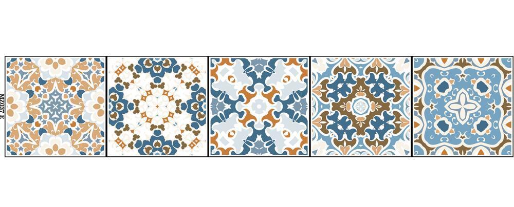 Retro European and American tiles stickers stairs kitchen bathroom decoration wallpaper