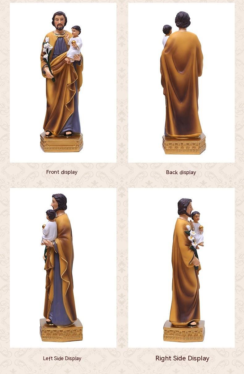 Saint Joseph Statue Decoration Religious Interior Table Decoration