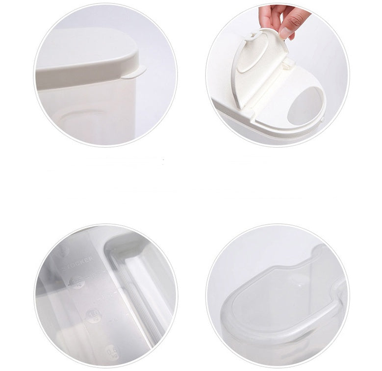 Whole grains sealed cans plastic kitchen food storage box