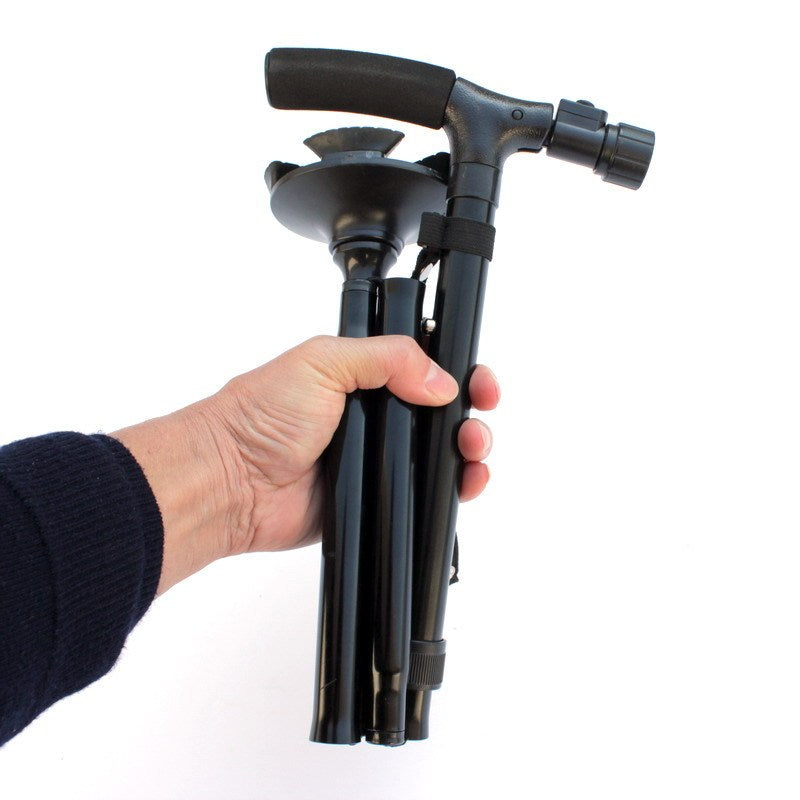 The Elderly Abduct Products Folding Walking Stick With Light