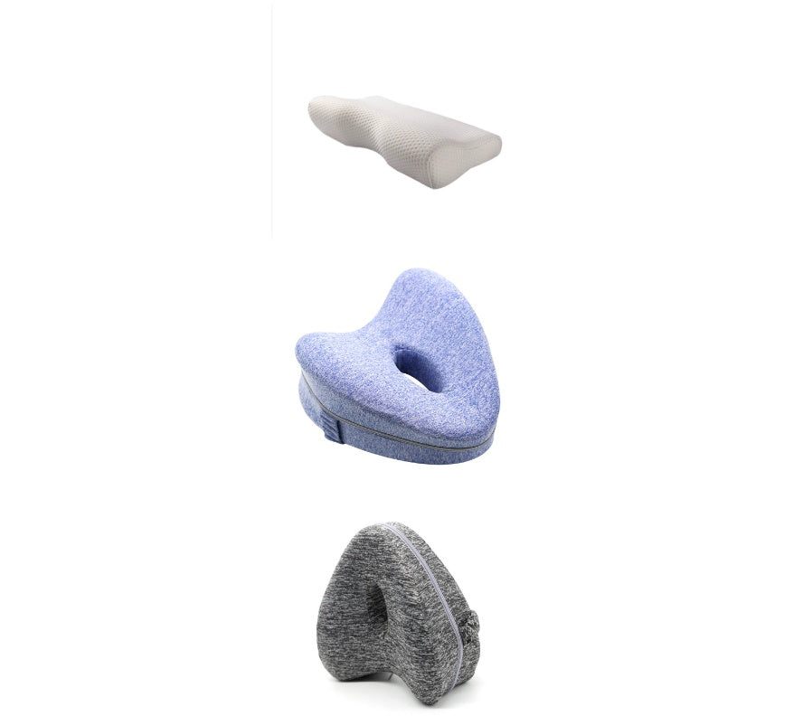 Heart-shaped leg pillows