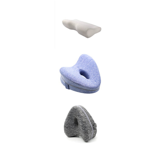 Heart-shaped leg pillows