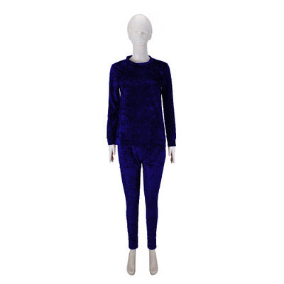 Velvet leisure sports suit