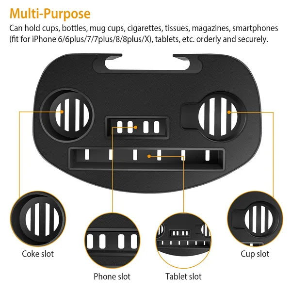 Zero Gravity Chair Cup Holder Clip On Side Tray W Beverage Can Mobile Devices Slots