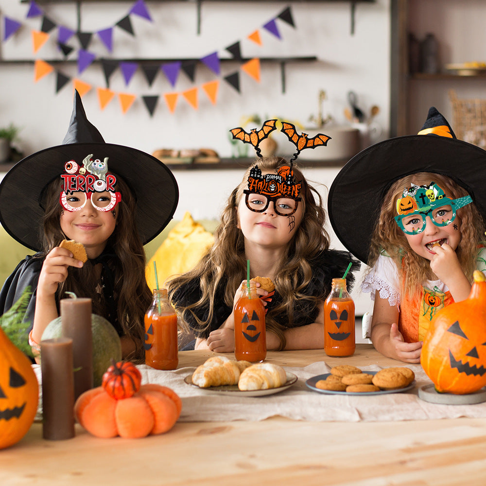 Halloween Paper Glasses Scene Decoration Funny