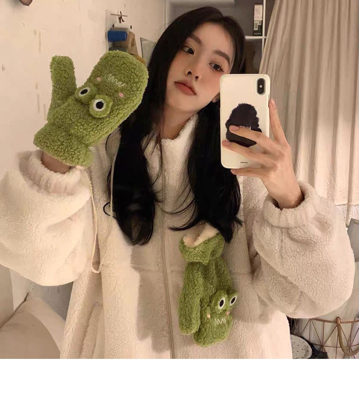 Fashion Winter Women's Velvet Gloves