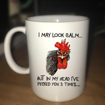 Chicken head ceramic coffee cup