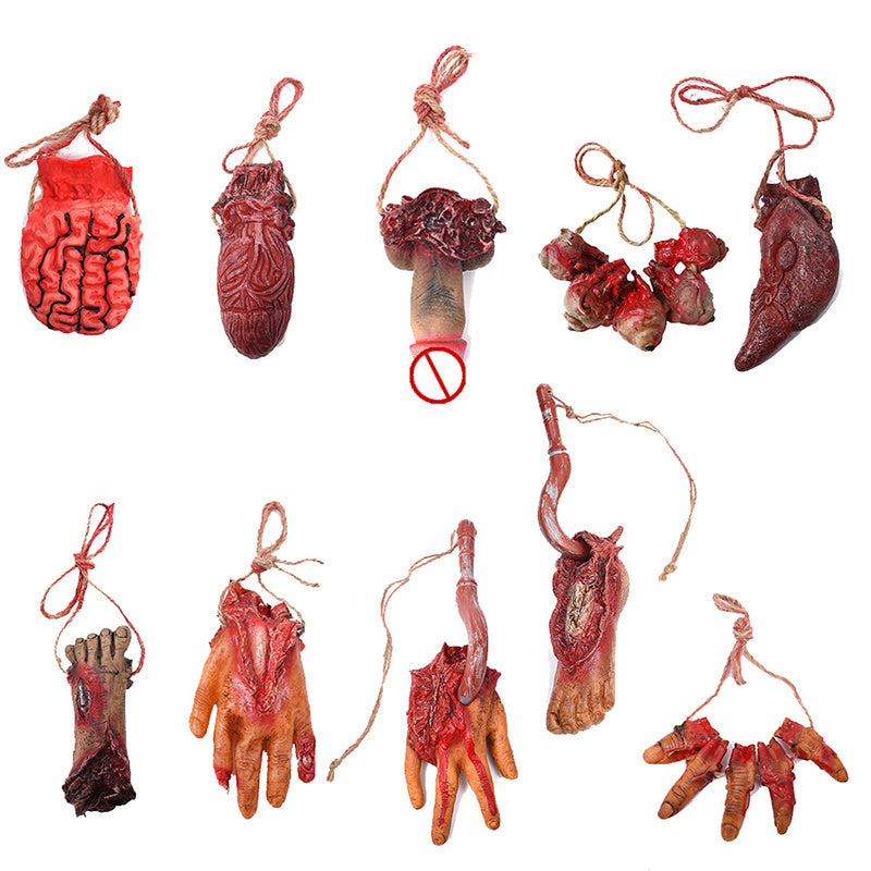 Halloween scene decoration props broken limb pendant