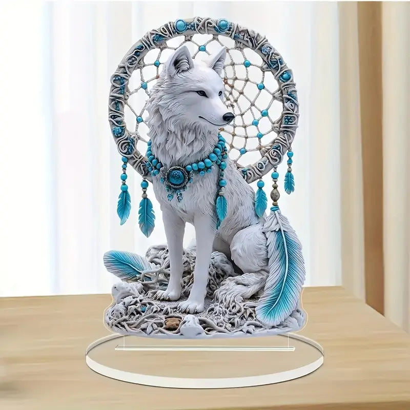Guardian Angel Statue Acrylic Desktop Decoration With Base Decoration Office Holiday Decoration