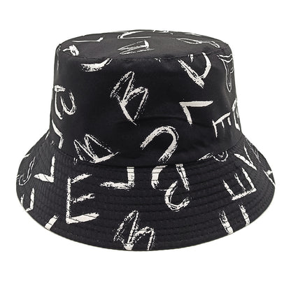 Love Letter Pattern Bucket Hat Children's Digital Printing Bucket Hat