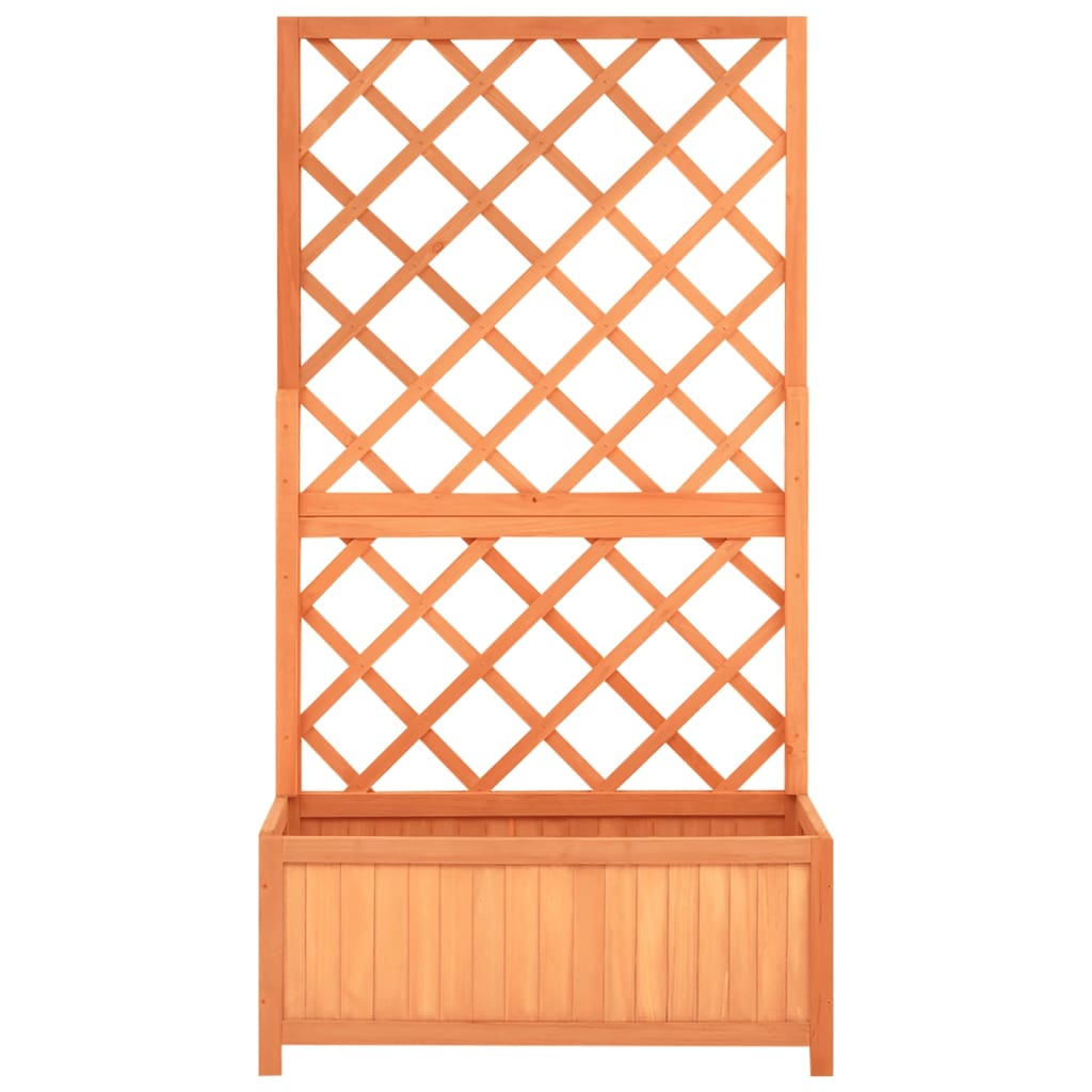 Garden Trellis with Flower Box 70x Fir Wood   Garden Trellis