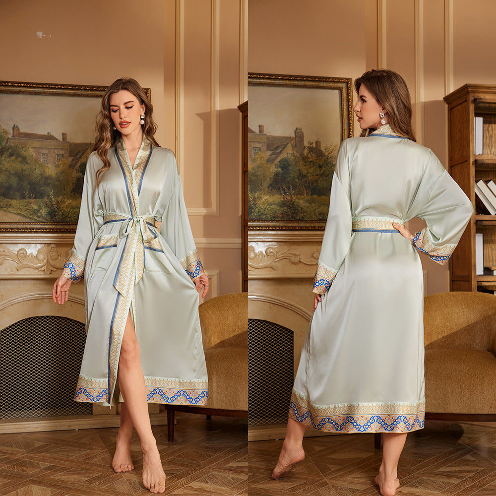 Long Robe Bathrobe Luxury Bathrobe