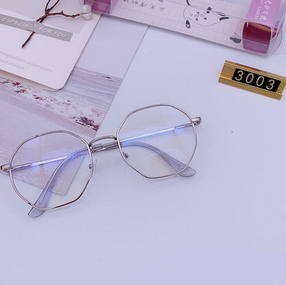 Octagonal anti-blue glasses