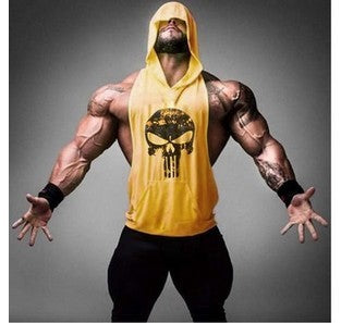 HOODED SKULL BODYBUILDING TANK TOP