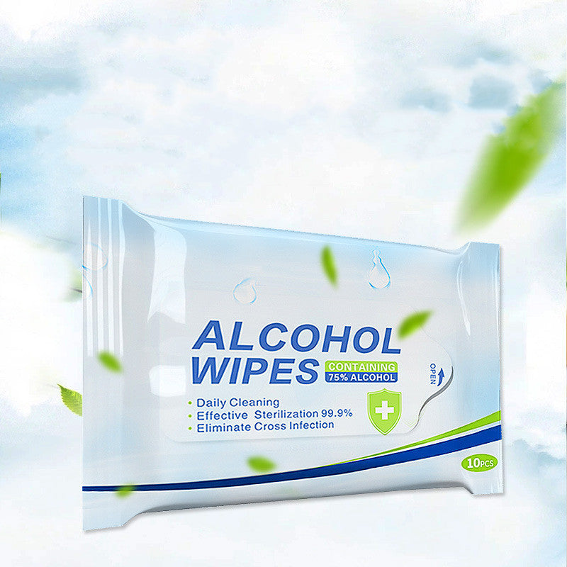 Ten-piece Cleaning And Disinfection Alcohol Wipes