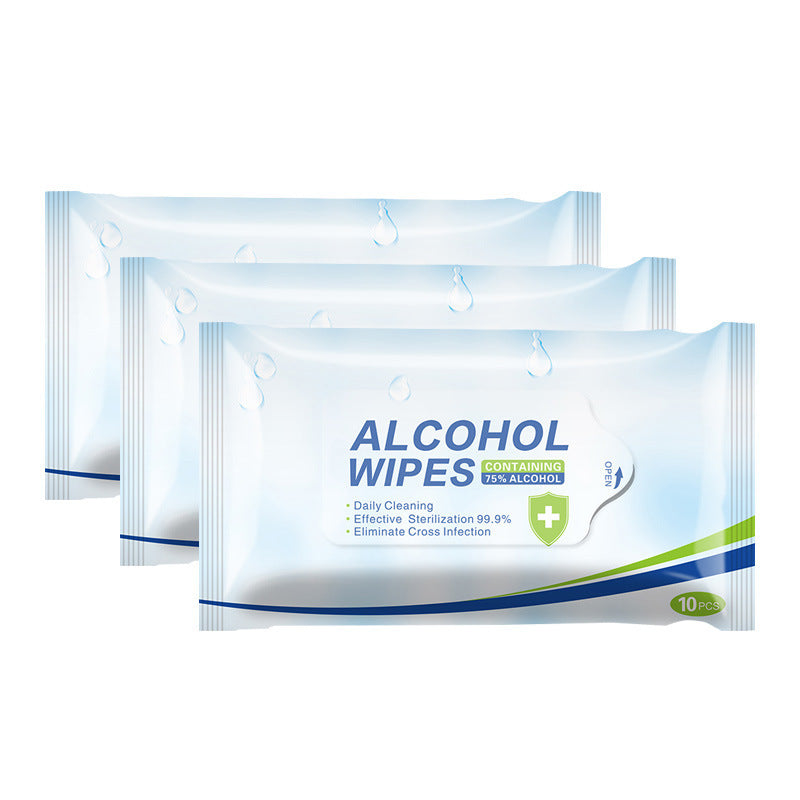 Ten-piece Cleaning And Disinfection Alcohol Wipes